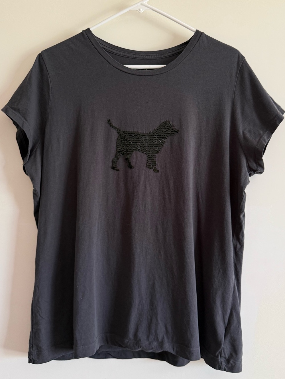 Eddie Bauer Sequin Black Lab Cotton Tee